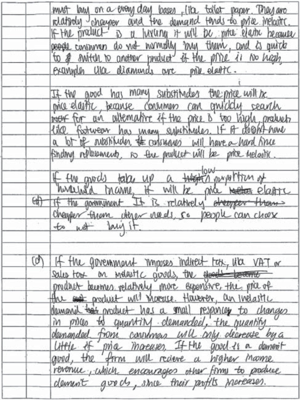 Example Candidate Responses (Standards Booklet)